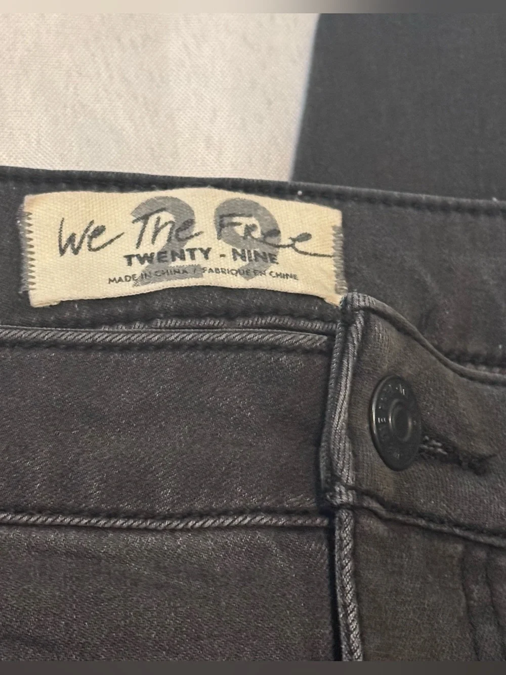 Free People Just Float On Flare Jeans Size 29 Washed Black Bell Bottom Festival
